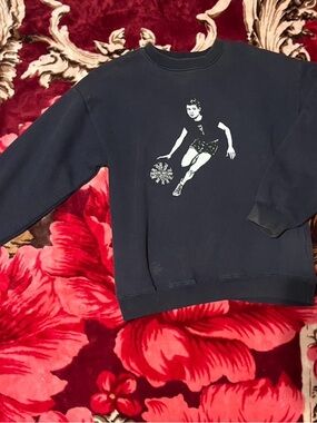 FA Navy Crewneck Sweatshirt with White Graphic